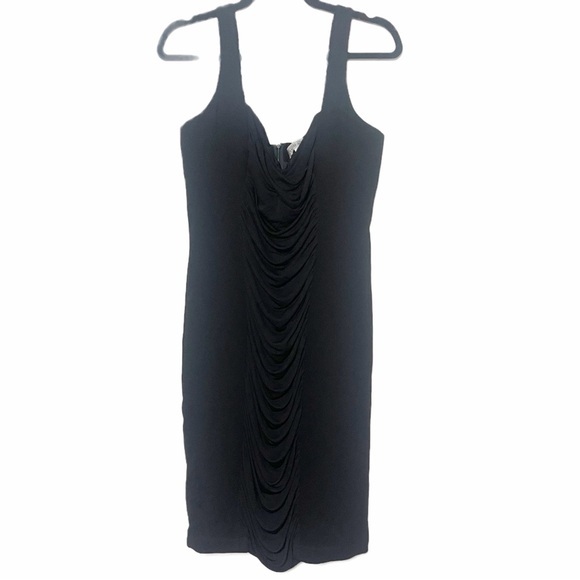 Rickie Freeman for Teri Jon Black Cocktail Dress Size 16 Formal Flattering - Picture 1 of 4